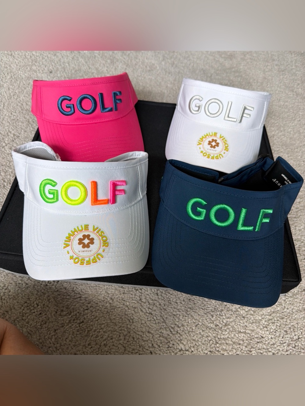 Womens VIMHUE Golf Visors Caps UPF 50 Lot of 4 Brand New Sz 52 / 53
